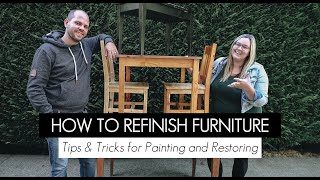 Refinishing Furniture For Beginners  Painting Furniture  Restoring Furniture [upl. by Nyroc801]