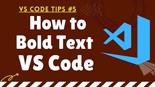 How to Change Font Weight in Visual Studio Code  How to Bold Text in Visual Studio Code [upl. by Zoarah]