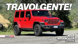 Jeep Wrangler 4xe la prova su strada della Rubicon [upl. by Ahsiatal102]