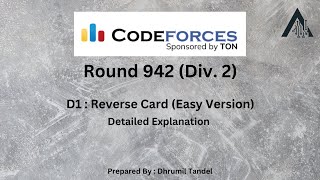 Codeforces Round 942 D1  Reverse Card Easy Version [upl. by Harrus]