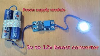 3v to 12v DCDC Boost Converter Using DC Power Supply Module  Step Up  POWER GEN [upl. by Gnolb]