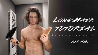 Men Hairstyle Tutorial long hair  How to style [upl. by Annait]