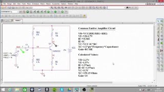 Common Emitter Amplifier Circuit on Pspice [upl. by Syd]