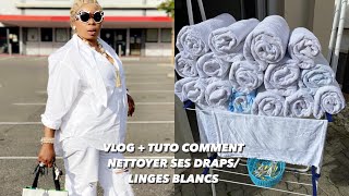 VLOG COURSES 🇫🇷🇩🇪 TUTO COMMENT NETTOYER SES DRAPSLINGES BLANCS [upl. by Chrisoula406]