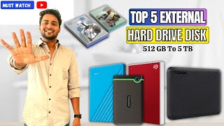 Best External Hard Disk For LAPTOPPC⚡Best External Hard Drive 2023⚡Top 5 External HDD 2024 India [upl. by Ilzel]