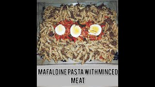 mafaldine pasta with minced meat easy and favourable recipe by ny easy cooking [upl. by Eelan]