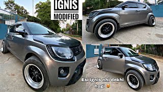 MODIFIED IGNIS in 50k BUDGET🔥BBS AlloyLoudest Exhaust❌Base To Top Facelift 😍ignis Modification🔥 [upl. by Aikehs]