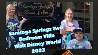 Walt Disney World Saratoga Springs Two Bedroom Villa 2023 [upl. by Donald]