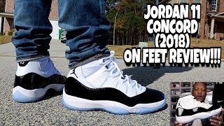 EARLY REVIEW JORDAN 11 CONCORD 2018 ON FEET [upl. by Viguerie486]