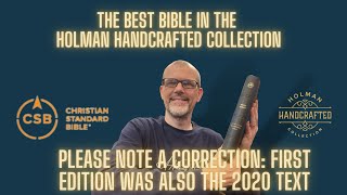 CorrectionFirst Edition was 2020 text  CSB Verse by Verse Wide Margin Holman Handcrafted [upl. by Leonie]