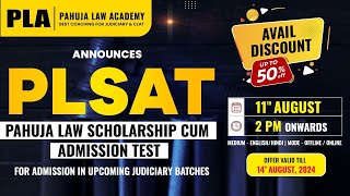 PLA  PLSAT for Up to 50 Discount on Judiciary Batch Admission  Best Judiciary Coaching in Delhi [upl. by Trabue]