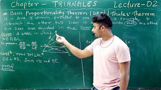 Triangles Lecture  02  Class 10th CBSE  Thales Theorem And Converse Of Thales Theorem [upl. by Anat]