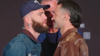 Caleb Plant GOES AT IT with Trevor McCumby amp FORCED TO SEPARATE after HEATED FACE OFF [upl. by Ettolrahs]