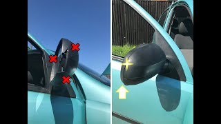 Wing Mirror And Mirror Glass Replacement Vauxhall Corsa C [upl. by Oslec]