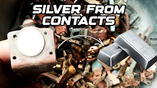 Best Way To Extract Silver From Mix Electronics Contacts  Silver Recovery From Silver Contacts [upl. by Pryce]