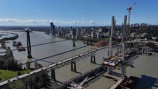 Pattullo Bridge Construction  Surrey Road Progress [upl. by Heddi]