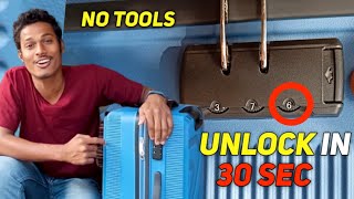 How to unlock forgotten combination lock password  Open any suitcase or luggage bag [upl. by Llehctim]