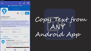 How to Copy amp Paste Unselectable Text from Any Android App  Guiding Tech [upl. by Airad]