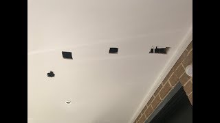 Filling Holes in a Plasterboard Ceiling without backing plaster after Electrical Work [upl. by Bushore875]