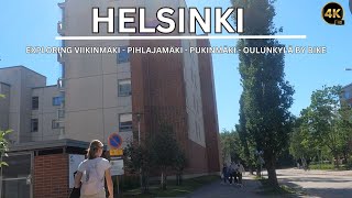 Exploring Viikinmäki  Pihlajamäki  Pukinmäki in Helsinki 4K Bike RideTour  City Explorer [upl. by Adiv]