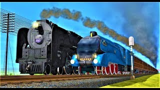 New York Central RR Niagara vs LNER 4468 Mallard  Trainz [upl. by Aenea]