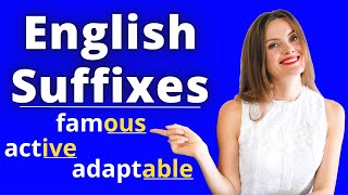 SUFFIXES in English Suffixes  English Grammar Adjective Suffixes [upl. by Ahsirtal968]