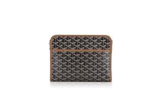 Goyard Goyardine Jouvence Toiletry Pouch Black Gold [upl. by Bolanger531]