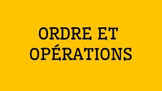 Ordre et opérations pour le 2 ème année collège الترتيب و العمليات للسنة الثانية إعدادي [upl. by Jessalyn1]