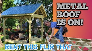 Installing A Metal Roof On Our Gazebo [upl. by Ajed]