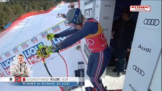 AUDI FIS Ski World Cup  Mens SuperG  Bormio ITA Dec 29 2022 only the ATOMIC athletes [upl. by Notsud]