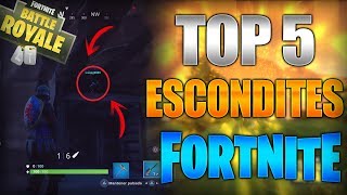 TOP 5 ESCONDITES EN FORTNITE [upl. by Marrilee555]