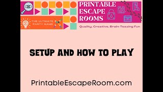 Setup and Game Play by Printable Escape Rooms on Etsy [upl. by Kit]