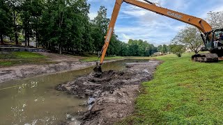 Long Reach Excavator Pond Dredging [upl. by Paule]