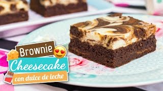 Brownie cheesecake con dulce de leche  Quiero Cupcakes [upl. by Arliene825]