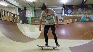 Courtenay Rec  Learn to do a Fakie 180 Kickturn with Mateo skateboard trick [upl. by Crespo222]