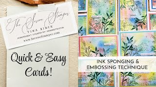 quotGorgeously Madequot Quick Cards  Ink Sponging amp Embossing Folders [upl. by Alyce346]