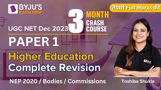 UGC NET Dec 2023  Paper 1  Higher Education Complete Revision  NEP 2020  Toshiba Mam [upl. by Estey920]