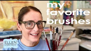 MY favorite Watercolor Brushes and how to use them [upl. by Askari]