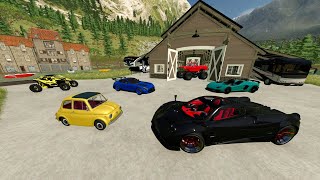 Millionaire Buys Rare Cars and Goes Camping  Farming Simulator 22 [upl. by Tnayrb]