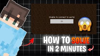 How to fix Unable to connect problem in Minecraft 🤔  Unable to connect problem solution pe 💯SOLVED✅ [upl. by Ansilma]