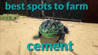 Ark Survival Evolved CenterTips 5 Cementpaste farming with frogbest way amp spots [upl. by Xuaegram]