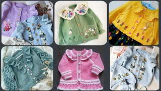 Multi colour sweater design for baby girlBaby girl sweater jacket baby girl outfit design ideas [upl. by Fitts]