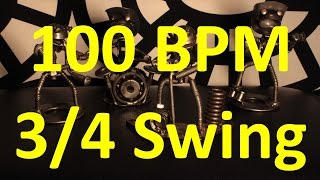 100 BPM  Swing 34  60s Ballad  Drum track  Metronome  Drum Beat [upl. by Jeffery188]