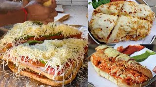 Jumbo Cheese Sandwich  Paneer Panini  Cheese Panini  Indian Street Food  Mumbai Street Food [upl. by Norak]