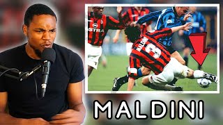 WOW Paolo Maldini  A Time When Defenders Could Defend  UK 🇬🇧 REACTION [upl. by Ciri]