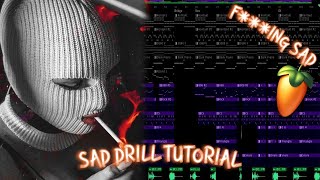 FREE FLP Fing Melodic x Sad Drill Tutorial With Guitar Melody💖💜 [upl. by Iamhaj879]