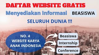 DAFTAR WEBSITE PENYEDIA INFORMASI BEASISWA SELURUH DUNIA GRATIS  beasiswa beasiswaluarnegeri fyp [upl. by Adnerak]