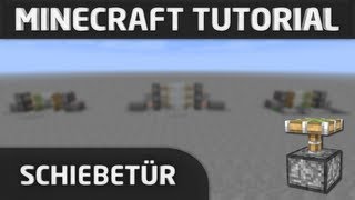 Minecraft Tutorial Schiebetür [upl. by Esinal]