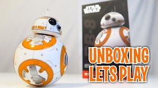 Unboxing amp Lets Play  BB8 Star Wars Droid ROBOT Toy by Sphero FULL REVIEW [upl. by Aillimac131]