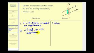 Proof Consecutive Interior Angles Converse [upl. by Sadick]